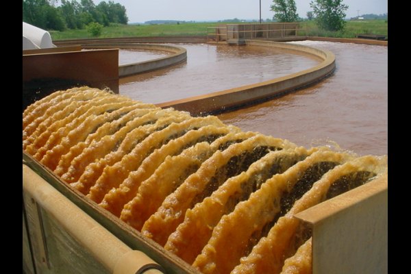 wastewater at a food plant