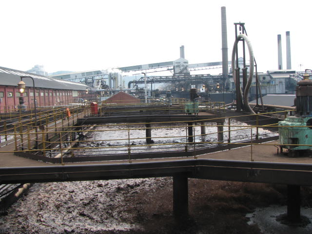 Steel mill wastewater treatment plant